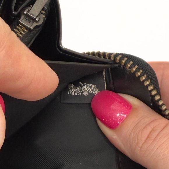 Coach Black Long Accordion Zip Wallet - Picture 12 of 15